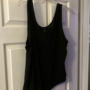 Banana Republic Linen Wide Strap Black Cami
